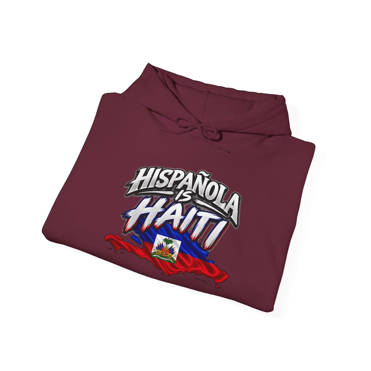 Hispaniola Is Haiti Hoodie — Haitian Flag Map & 'Liberte ou Mort' Cap-Haitien Sweatshirt