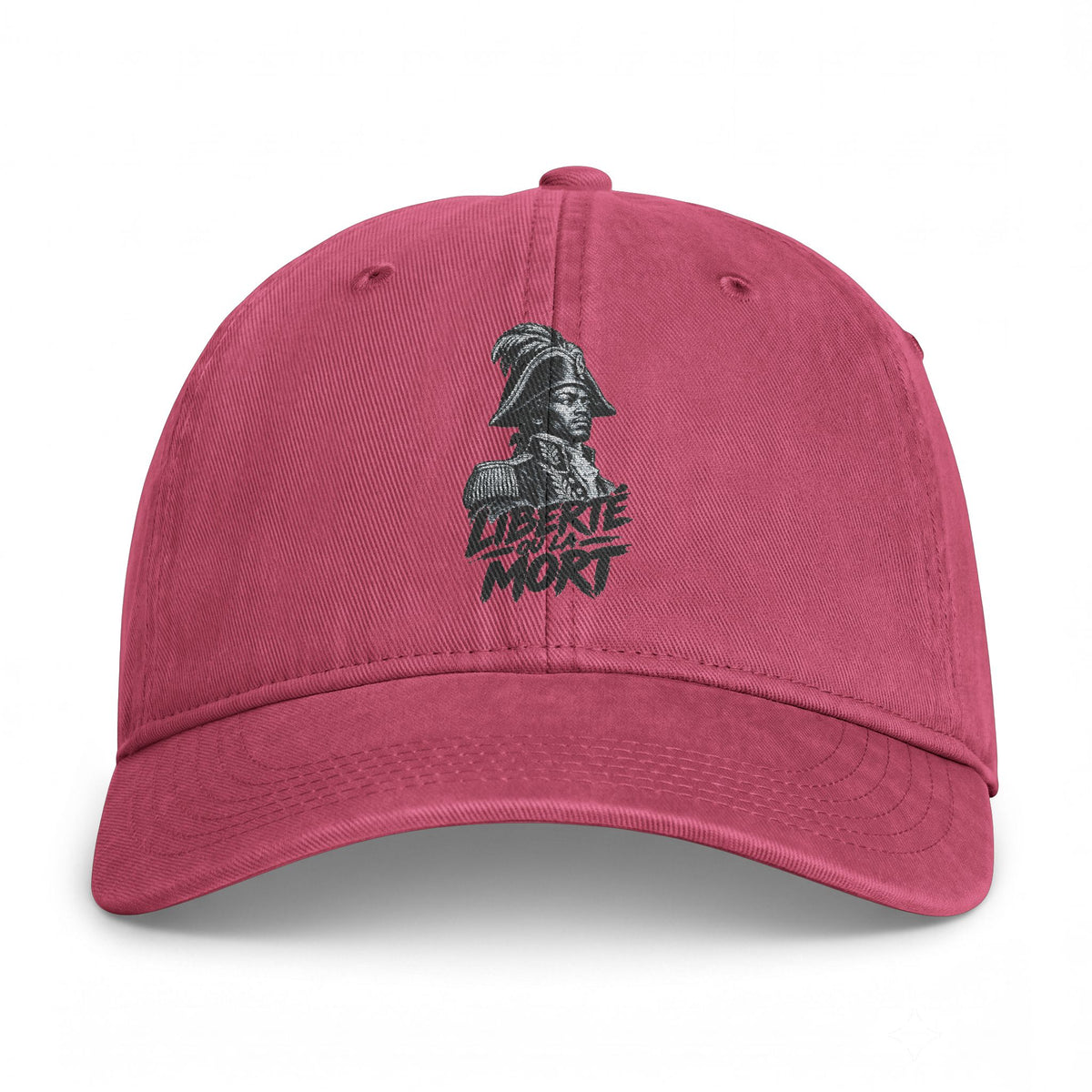 Coastal Washed Cap — Distressed Pirate Skull Embroidered Baseball Hat